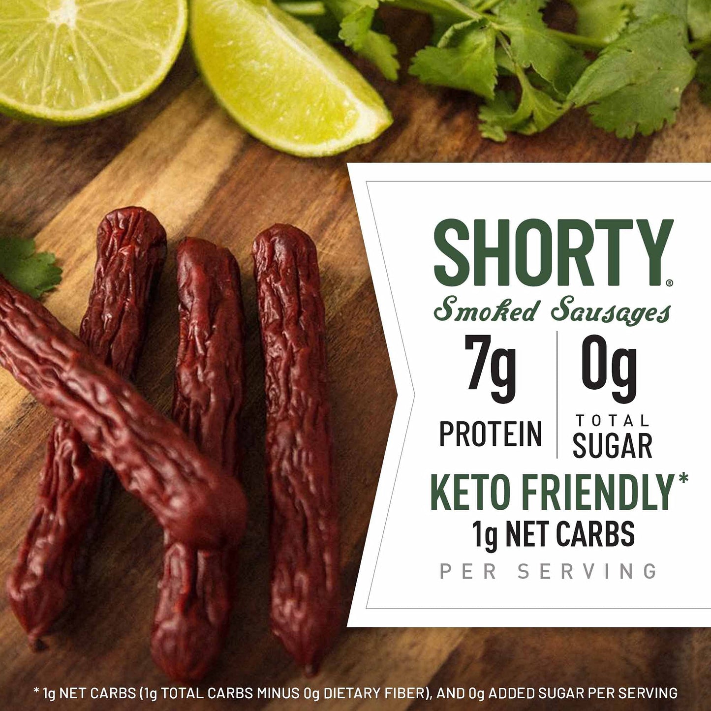 DUKES Pork Chorizo & Lime Smoked Shorty Sausages, 7g Protein, 5 Ounce (Pack of 1)