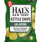 Hal'S New York Kettle Cooked Gluten Free Jalapeno Flavored Potato Chip Crisps, 2 Oz (Pack Of 24)