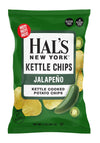 Hal's New York Kettle Cooked Gluten Free Jalapeno Flavored Potato Chip Crisps, 2 Oz (Pack of 6)