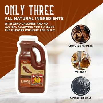 Louisiana Pepper Exchange Chipotle Pepper Puree, Fresh Replacement, 64 Ounces, Ideal for Tex-Mex, BBQ, Catering, and Big Parties