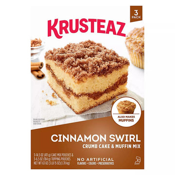 Krusteaz Cinnamon Swirl Cake & Muffin Mix Pack Of 3