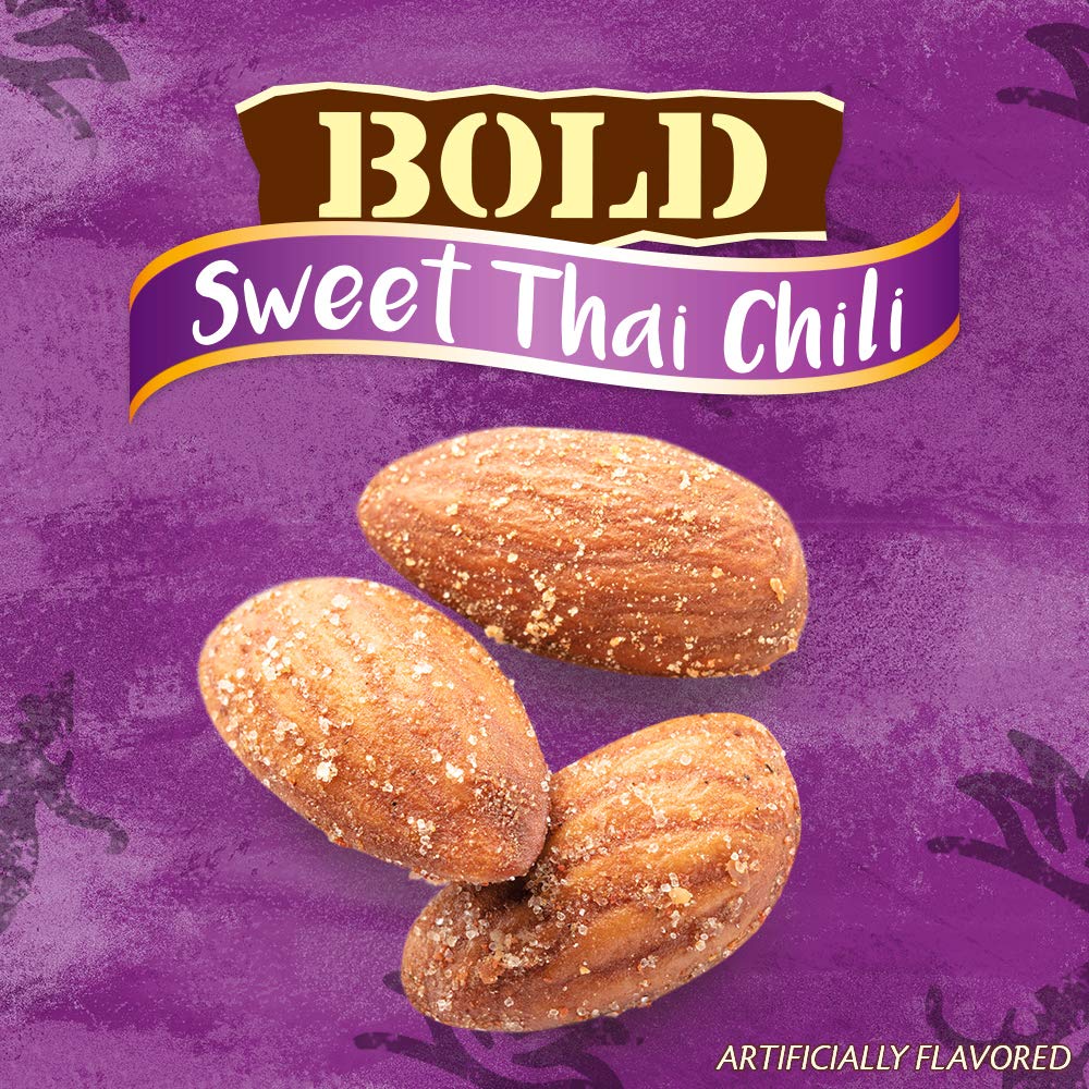 Blue Diamond Almonds Sweet Thai Chili Flavored Snack Nuts, 6 Oz Resealable Cans (Pack Of 12)