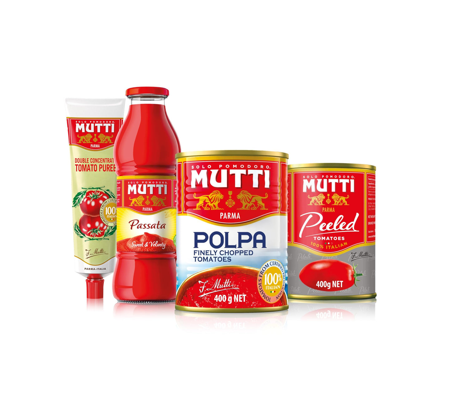 Mutti Crushed Tomatoes (Polpa), 14 oz. | 12 Pack | Italys #1 Brand of Tomatoes | Fresh Taste for Cooking | Canned Tomatoes | Veg