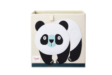 3 Sprouts Cube Storage Box - Organizer Container For Kids  Toddlers, Panda