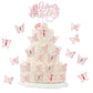 Ephlyn 25Pcs Butterfly Cake Toppers - 3D Paper Decorations for Birthday & Baby Shower - Rose Gold, Model EPH-2022-116-19