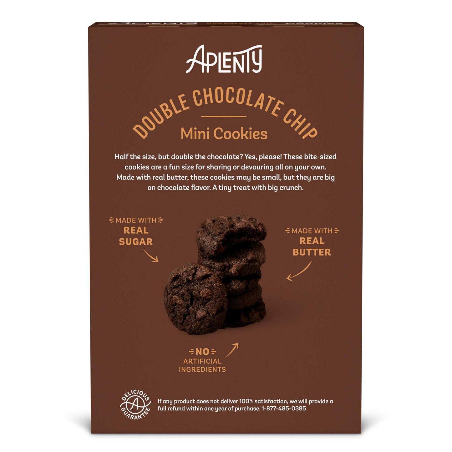 Aplenty, Double Chocolate Chip Mini Cookies, 8 Oz