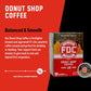 Fire Department Coffee Donut Shop Coffee Pods - Medium Roast - 24 Single Pods - Sweet & Smooth - Veteran Owned