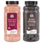 52USA Whole Black Peppercorns & Himalayan Pink Salt Set, 18 oz + 39 oz, Coarse Grain, Perfect for Grinders