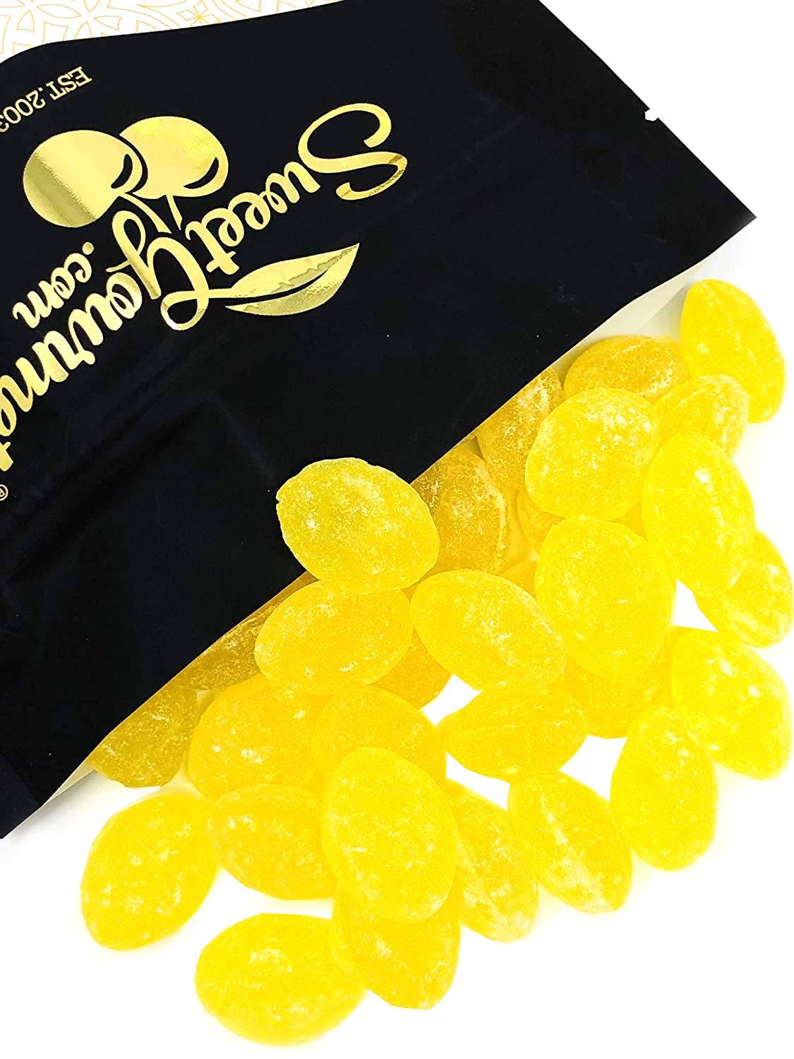 SweetGourmet Natural Sanded Lemon Drops | Old-Fashioned Hard Candy Bulk | 2 Pounds