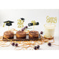 24Pcs Graduation Cupcake Toppers, Graduation Cupcake Picks For Cupcake Food Decorations - Class Of 2025 Cupcake Toppers Supplies (Gold)