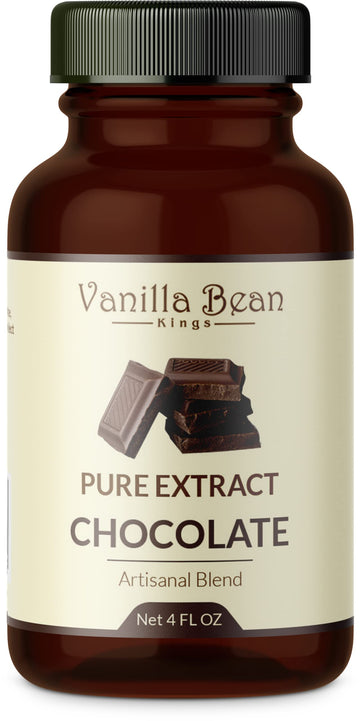 Pure Chocolate Extract For Baking And Flavoring - 4 Oz - Premium Quality Natural Flavors For Baked Goods, Desserts, & Cooking