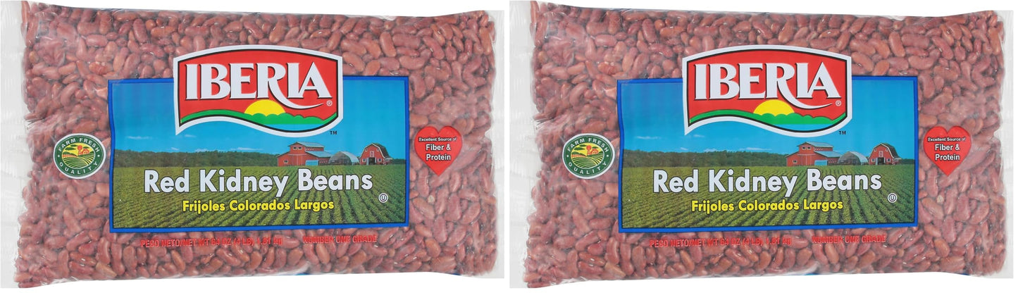 Iberia Red Kidney Beans, 4 Lb. (Pack of 2)