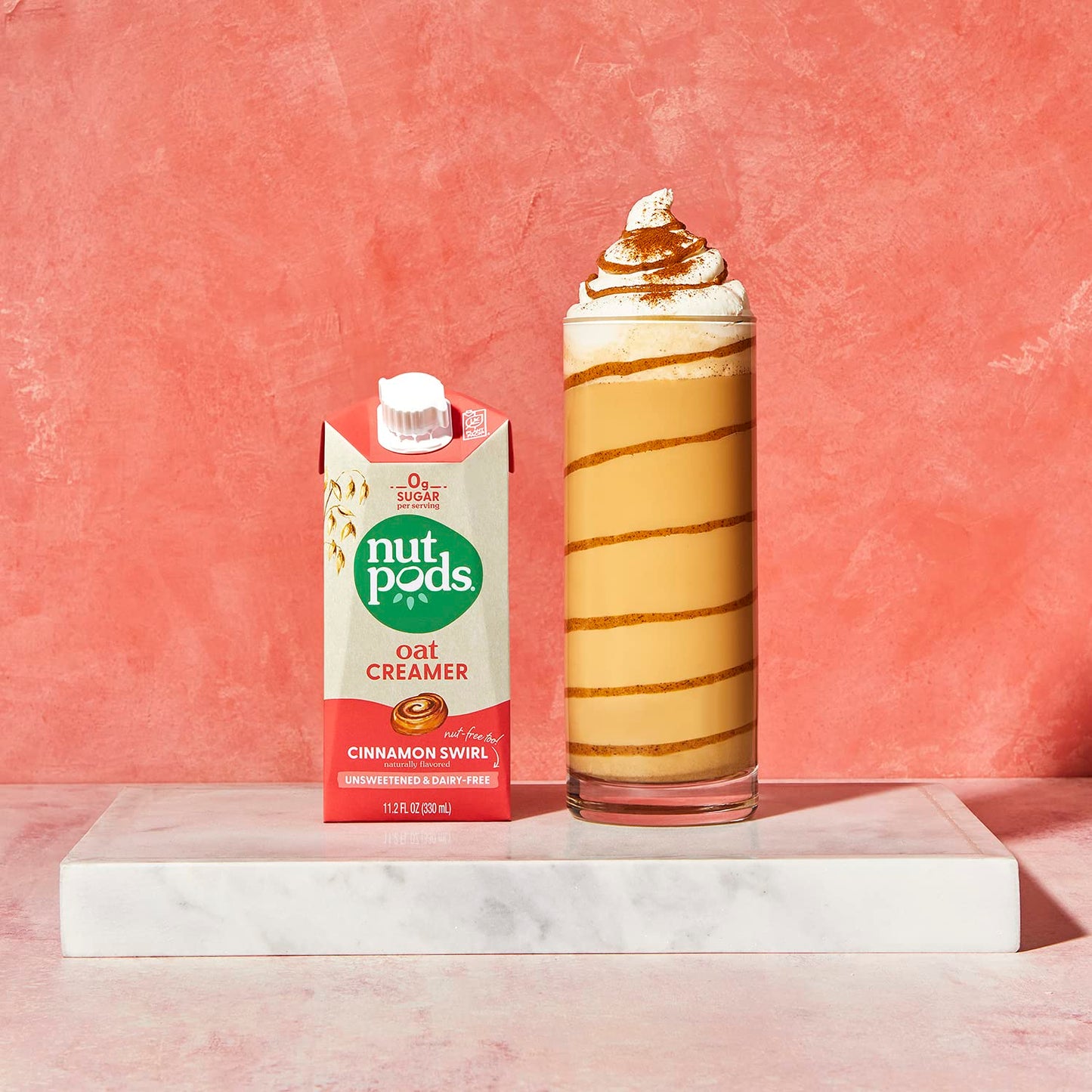 Nutpods Oat Cinnamon Swirl Coffee Creamer - Unsweetened Oat Milk Creamer - Nut-Free Non Dairy Creamer - Keto, Gluten Free, Non-G