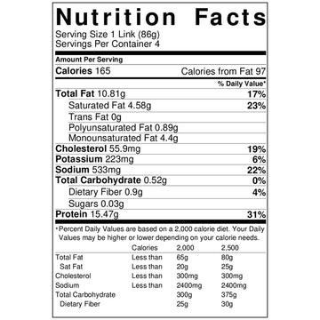 Meatcrafters Rosemary Lamb Sausage, No Antibiotics, Preservative Free, 12Oz (4-Pack, 16 Total Links)