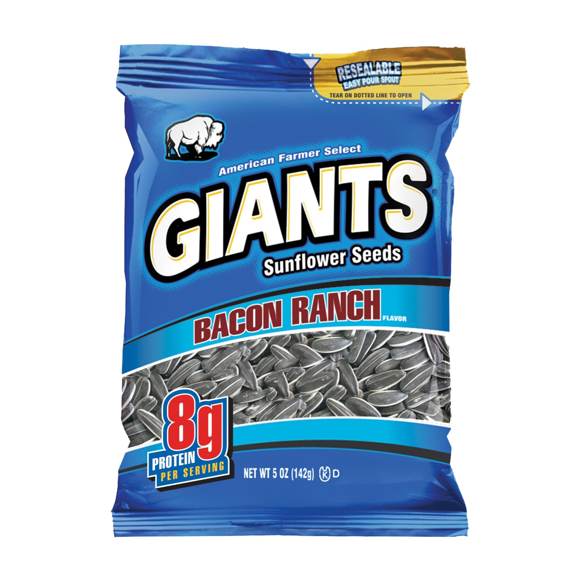 GIANTS Bacon Ranch Flavored Sunflower Seeds, 5 oz Pack of 12, Model 38685