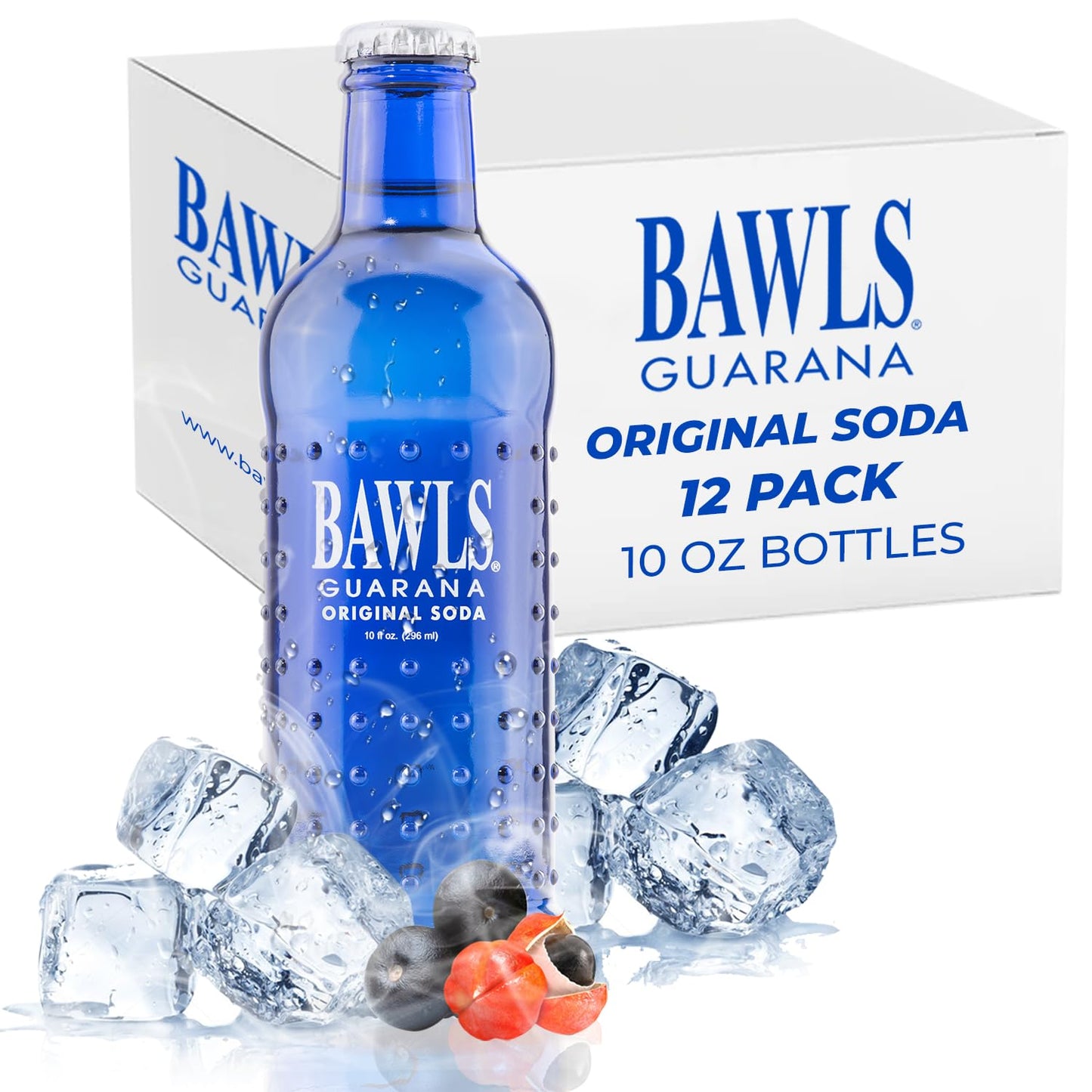 BAWLS Guarana Original, BAWLS Guarana Drink, Guarana Soda, Guarana Fueled Soda for Energy, High Energy Caffeinated Drink, 10oz 1