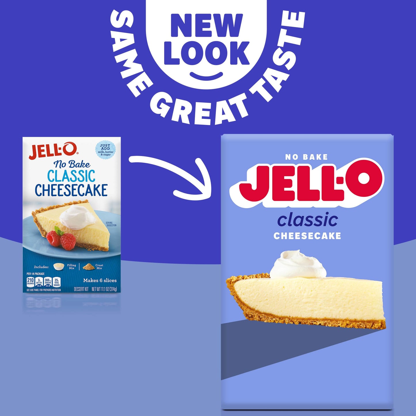 Jell-O No Bake Classic Cheesecake Dessert Kit with Filling Mix & Crust Mix (6 ct Pack, 11.1 oz Boxes)