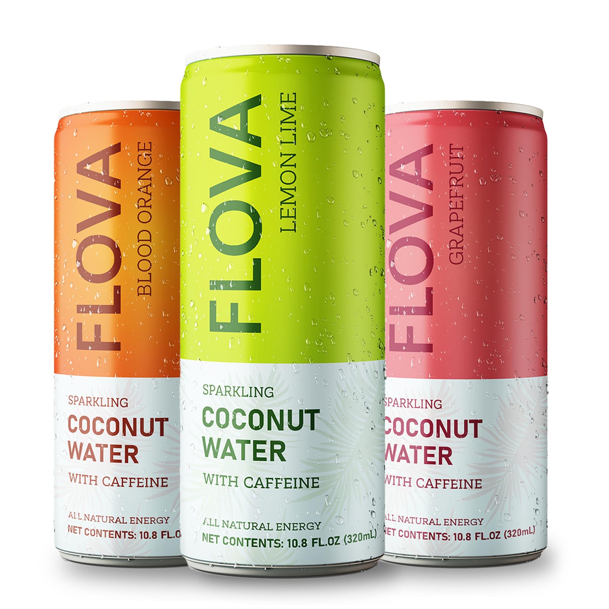 Flova Energy Drink  All Natural  Electrolytes and Minerals from Coconut Water  4 Simple Easy to Pronounce Ingredients  99% Juice  Assorted Pack of 12 Cans