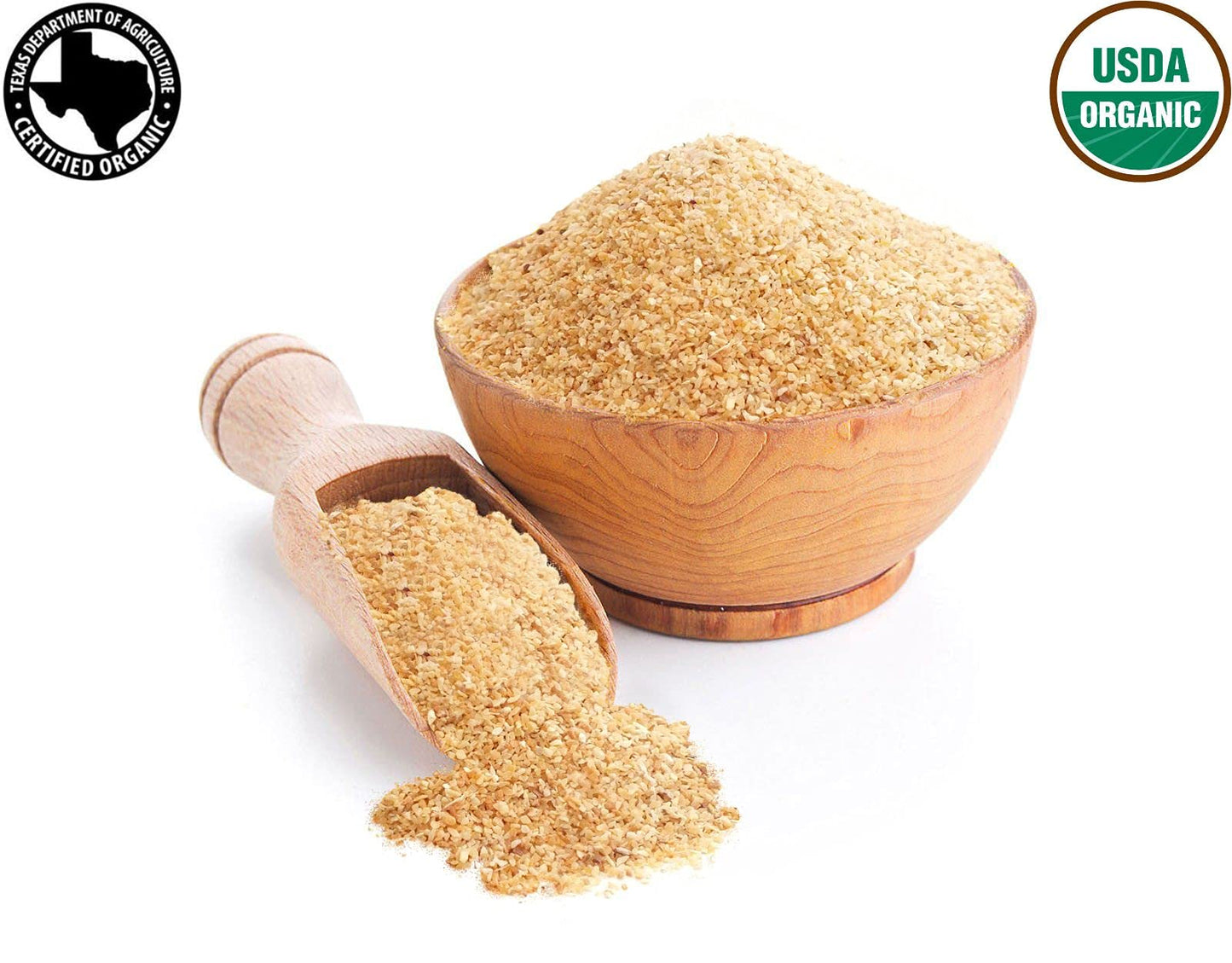 Spicy Organic Garlic Granules - 100% Usda Organic- Premium Quality Granulated Garlic Powder For Mouthwatering Rubs On Beef, Pork