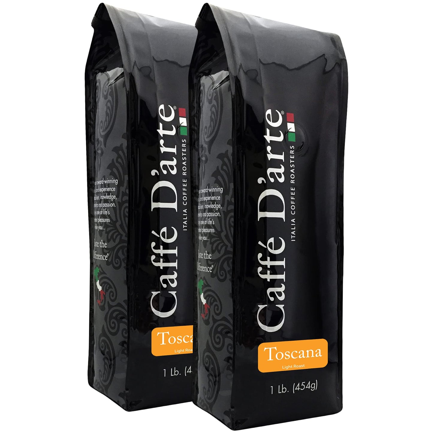 Caffe D'Arte Toscana Ground Coffee, 1 Pound, Pack Of 2