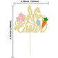 Gyufise Happy Easter Cake Topper, Glitter Bunny Ear Decorations, Gold, Model ZN0317-7-G