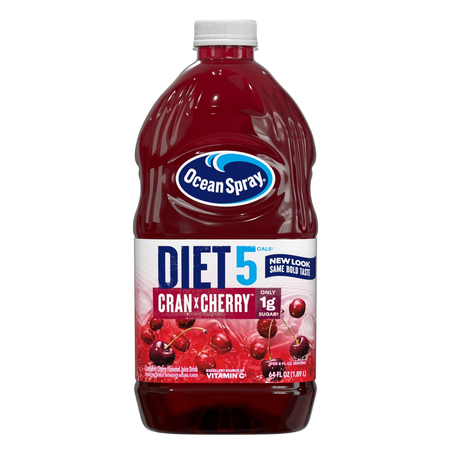 Ocean Spray Diet Cran-Cherry Juice Drink, 64 Ounce Bottles (Pack of 8)