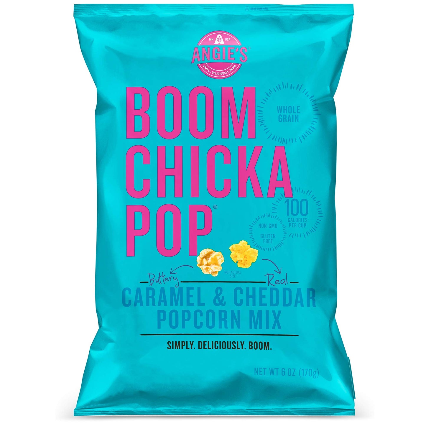 Angies BOOMCHICKAPOP Caramel & Cheddar Popcorn Mix, 6 oz. (Pack of 12)