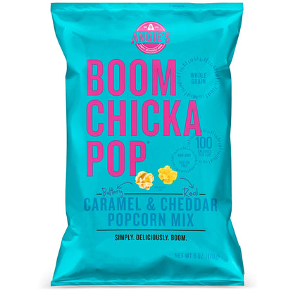 Angies BOOMCHICKAPOP Caramel & Cheddar Popcorn Mix, 6 oz. (Pack of 12)