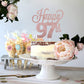 Lingteer Happy 97Th Birthday Cake Topper - Cheers To 97Th Birthday 97 Years Old Birthday Party Cake Decorations Sign.