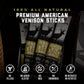 ICON Venison and Pork Snack Sticks, Garlic Flavor, 24 Individually Wrapped Sticks, USDA Approved, High Protein, Low Calorie