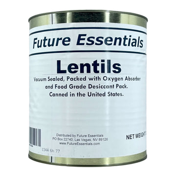 1 Can of Future Essentials Lentils, Dried, #10 Can, 5 lbs Net Weight