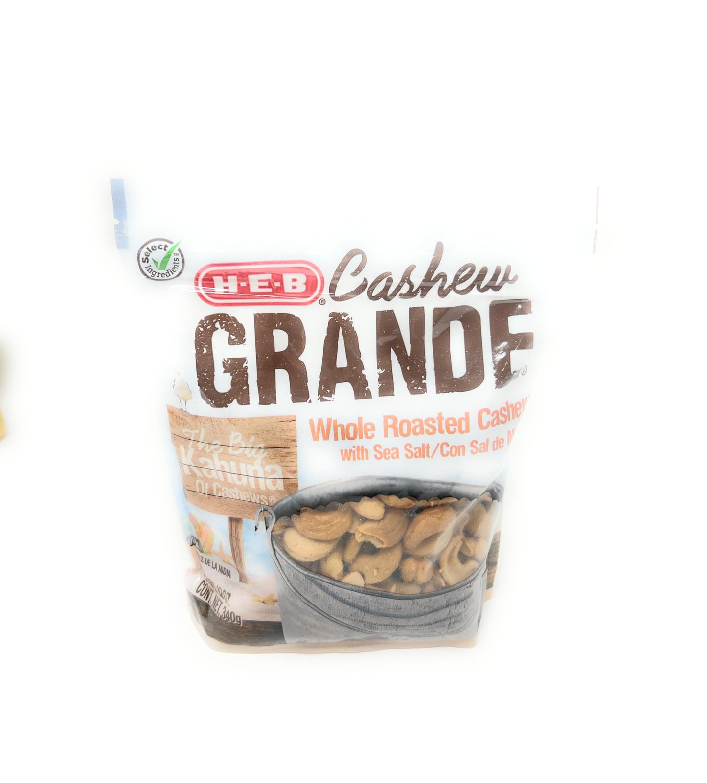 HEB H-E-B Cashew Grande Whole Roasted Cashews with Sea Salt 12oz - 1 bag