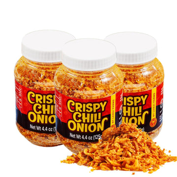 Lamai Farms Crispy Chili Onion - Vegan, Gluten-Free, Medium Spicy, 4.4 oz/125g