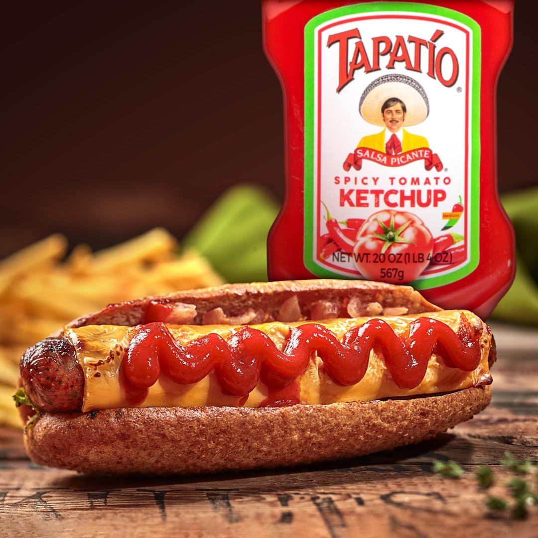 Tapatio Ketchup - Spicy Tomato Ketchup, Kosher, Made In Usa, Tapatio Ketchup Bottles - 20 Oz, 2-Pack