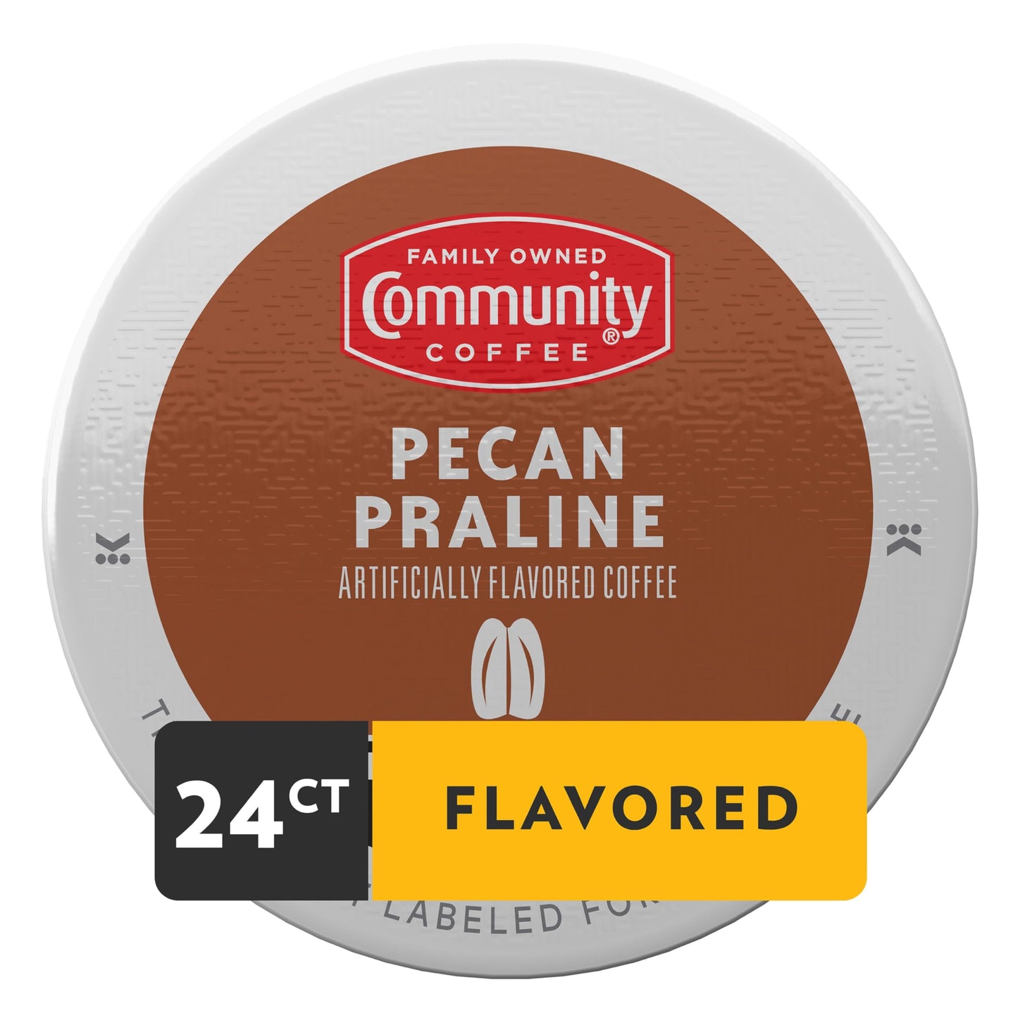 Community Coffee Pecan Praline Flavored Coffee Pods, Medium Roast, Compatible with Keurig 2.0, 24 Count
