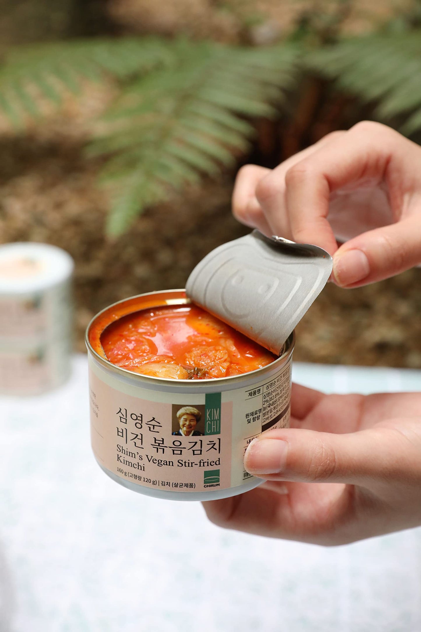 Shim'S Vegan Stir-Fried Kimchi, Korean Canned Napa Cabbage, Easily Store, For Your Next Outdoor Trip, Pack Of 6