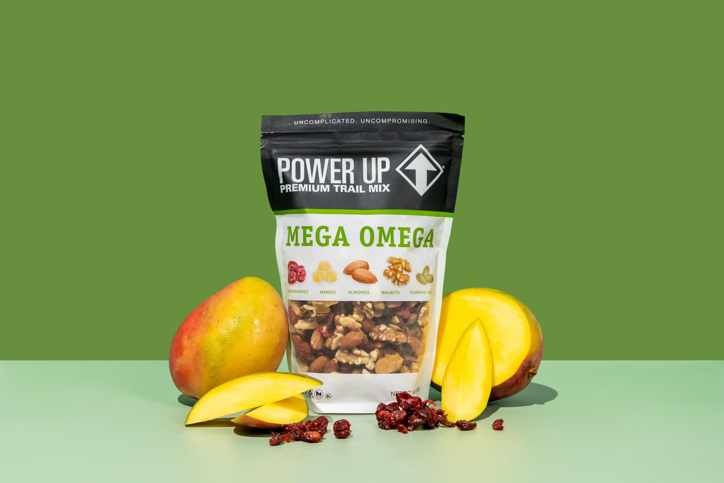 Power Up Trail Mix, Mega Omega Trail Mix, Non-GMO, Vegan, Gluten Free, No Artificial Ingredients, Gourmet Nut, 14 Ounce Bag (Pac