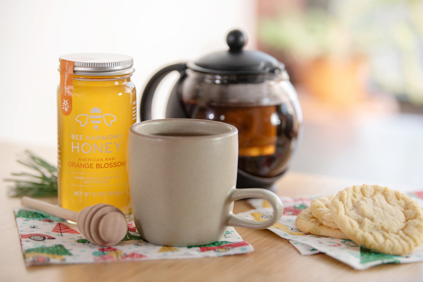 Bee Harmony Raw Orange Blossom Honey, 12 Oz (Pack of 2)