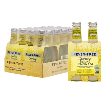 Fever Tree Sparkling Sicilian - Premium Quality Mixer - Refreshing Beverage For Cocktails & Mocktails. Naturally Sourced Ingredients, No Artificial Sweeteners Or Colors - 200 Ml Bottles - Pack Of 24