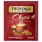 Twinings Chai Black Tea Individually Wrapped Bags, Sweet, Savoury Spices, Caffeinated, Enjoy Hot Or Iced - 50 Count