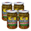Best Maid Products 24 oz Glass Jars - Dill, Kosher, Garlic Bites, Habanero Chips & Hot Pickles - 4 Pack