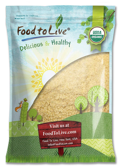 Food to Live Organic KAMUT Khorasan Wheat Flour, 5 Pounds - Stone Ground Powder, 100% Whole Grain Meal, Non-GMO, Kosher, Bulk