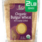 Jiva Organic Bulgur Wheat Coarse #3 2 Lb - Non-Gmo, Grown In Usa, 100% Natural Wheat Berries, Resealable Bag