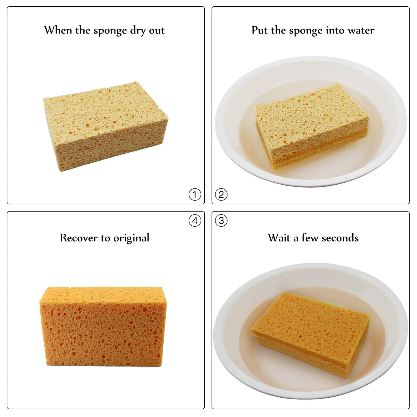 6 X 3.6 X 0.9 Inch Jk Sp-T22 Large Sponge, Kitchen Sponges, Handy Sponges, Cellulose Sponges, Dish Washing Sponge, Natural Spong