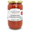 CAMPO DORO - Marinara Tomato Sauce, Glass Jar 24oz, Italian Pasta Sauce, Ready Meal, Made with garlic and herbs