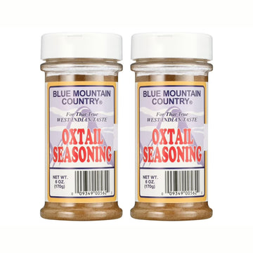 Blue Mountain Country Jamaican Oxtail Seasoning, 6 oz - Authentic Caribbean Spice Blend for Oxtail, Beef, Chicken, Soups, Stews 