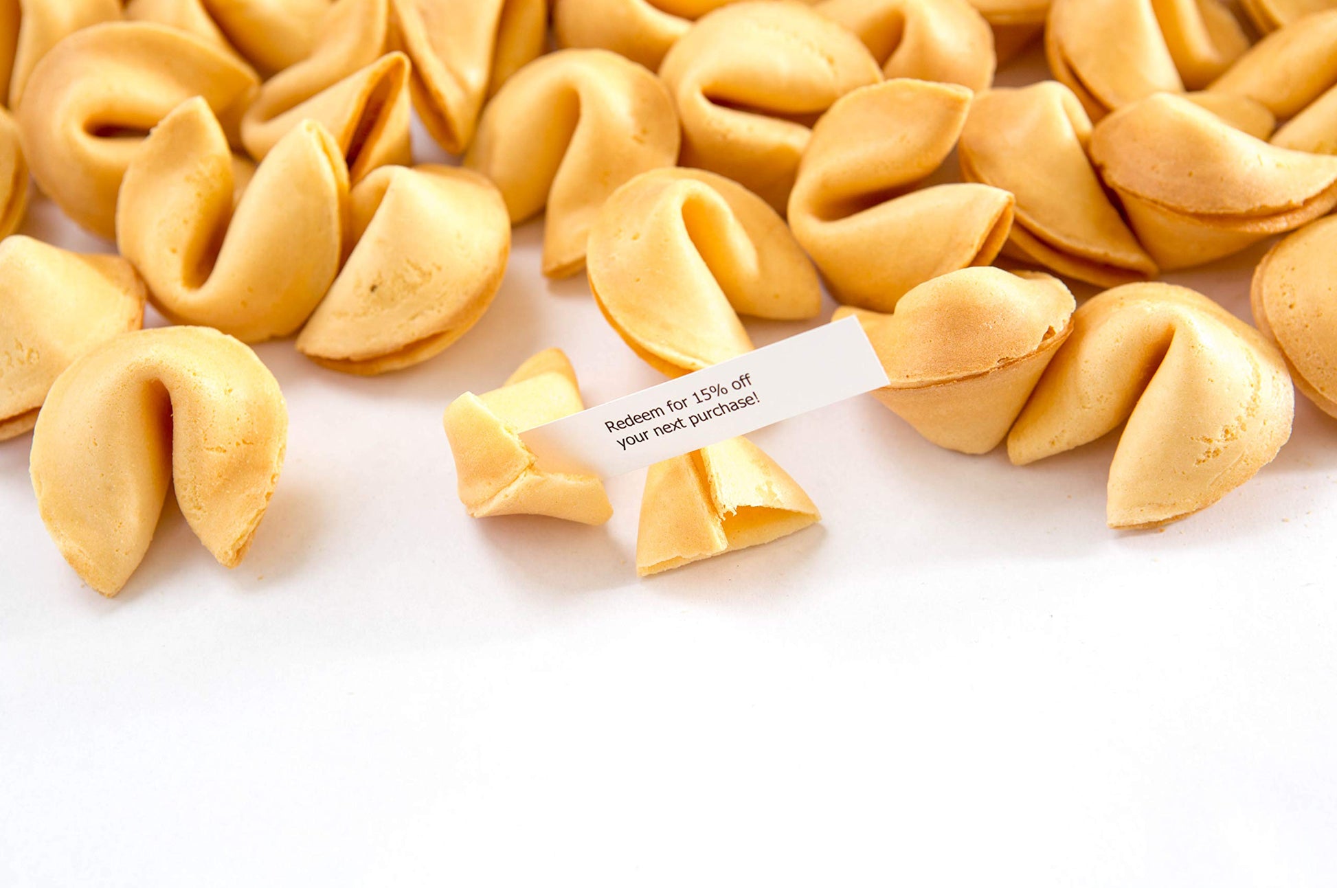 Custom Fortune Cookies - 500 cookies - Gourmet Vanilla flavor - Your Message Inside
