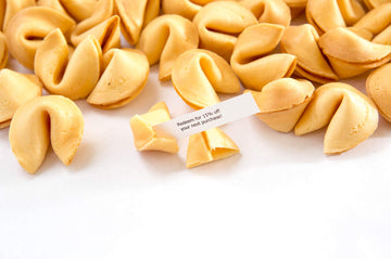 Custom Fortune Cookies - 500 cookies - Gourmet Vanilla flavor - Your Message Inside