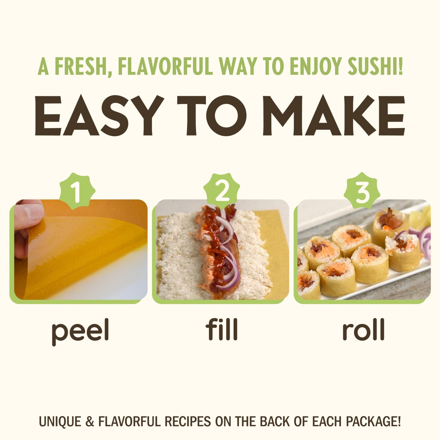 Pineapple Habanero Origami Sushi Wraps