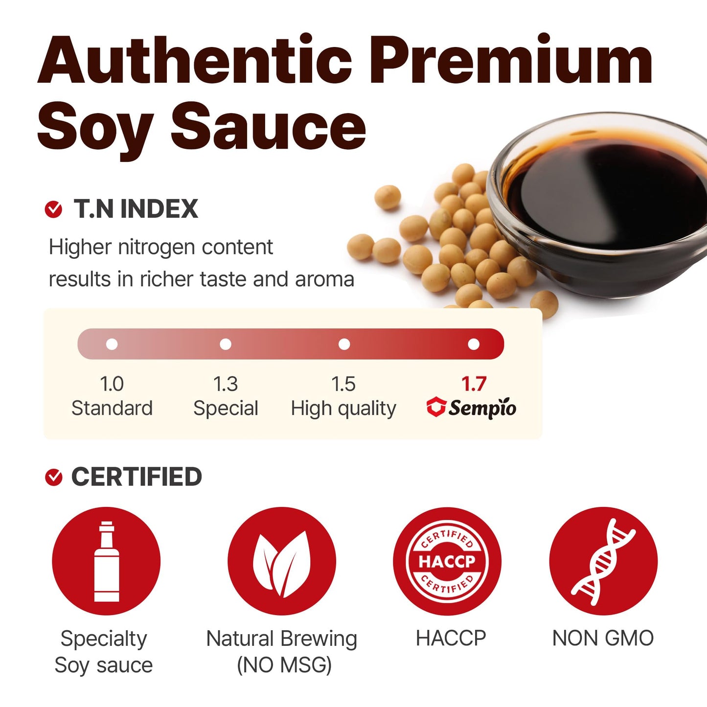 Sempio Naturally Brewed Soy Sauce 701 (860 ml/29.08 fl oz) - Authentic enhanced Soy Sauce with Rich Taste and Aroma
